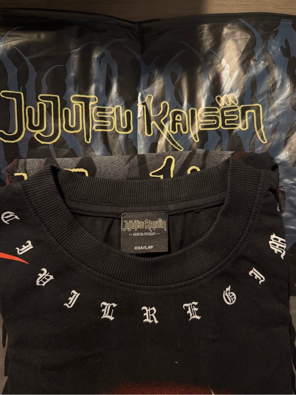 Civil Regime Jujutsu Kaisen Black & Red Graphic Men’s Shirt XL o/s - Picture 6 of 6